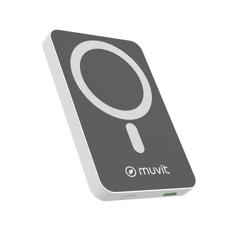 Muvit Powerbank 5000maH 15W Magsafe + USB-C Nero/Bianco - immagine 1