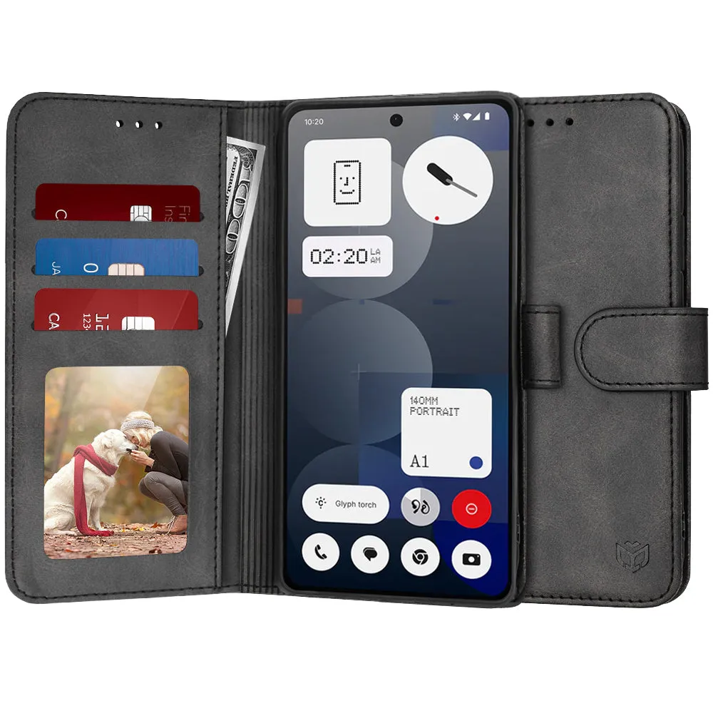 Custodia per Nothing Phone (3a) Pro, Techsuit, Diary Book, Nera - immagine 1