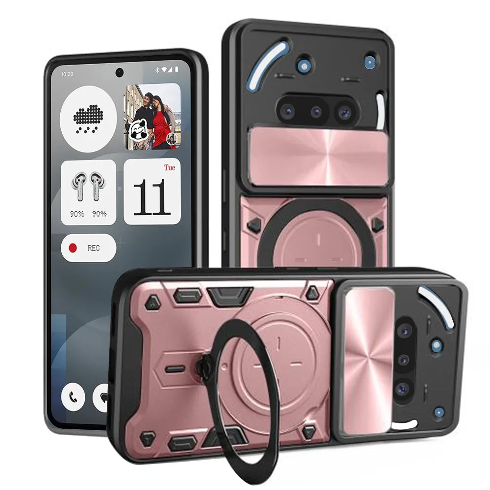 Custodia per Nothing Phone (3a), Techsuit, CamGuard Pro, Rosa Dorato - immagine 1