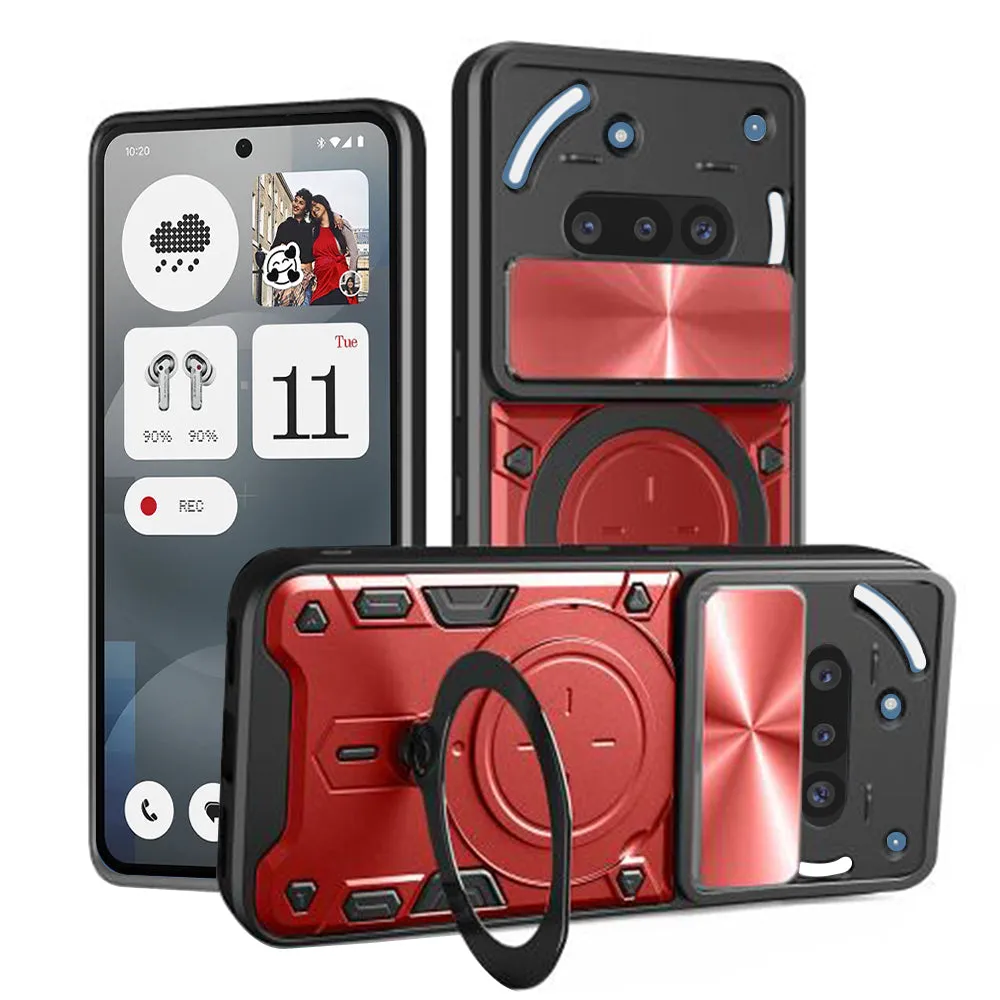 Custodia per Nothing Phone (3a), Techsuit, CamGuard Pro, Rossa - immagine 1