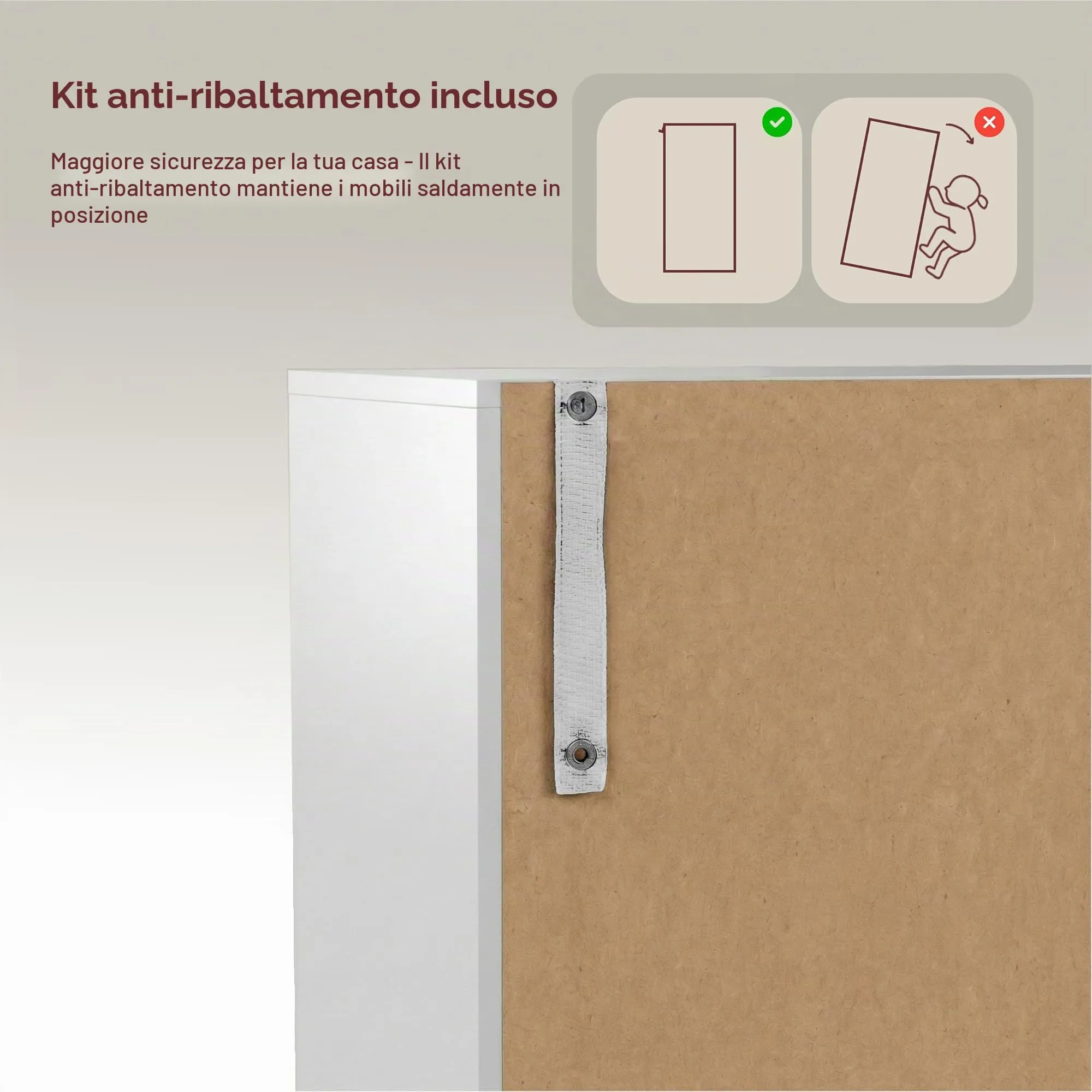 Vida Designs Mobiletto a 7 cubi, bianco, in legno, per ufficio, soggiorno - immagine 7