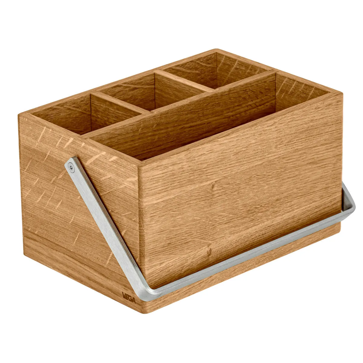 VEGA Portaposate da tavolo Esino con manico; 21.2x14.4x12 cm (LxLxH); quercia - immagine 1