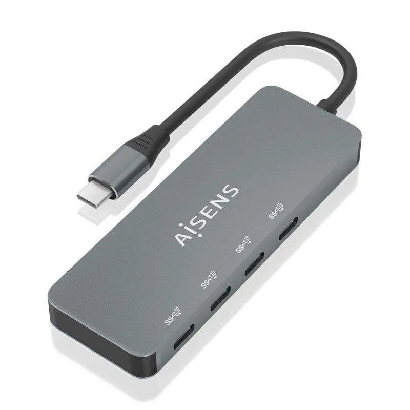 Hub USB Aisens 3.2 Gen2 10G 4 USB-C 15cm Grigio - immagine 1