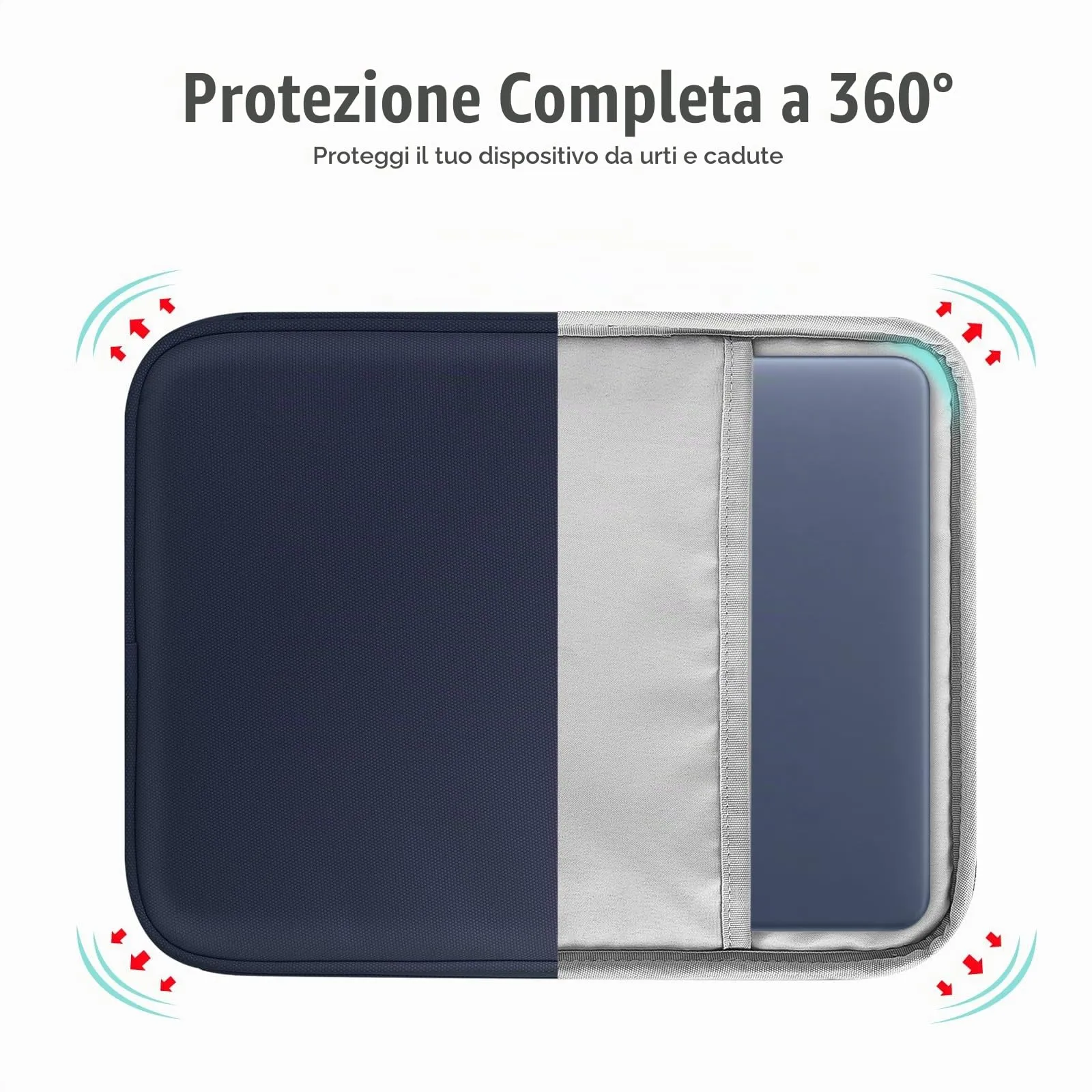 TiMOVO Custodia per Laptop 13,3–14" con Tasca, Leggera e Resistente, Indaco - immagine 5
