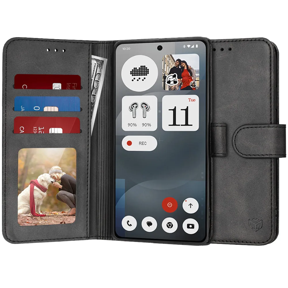 Custodia per Nothing Phone (3a), Techsuit, Diary Book, Nera - immagine 1