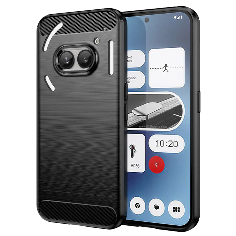 Custodia per Nothing Phone (2a) Plus / Phone (2a), Techsuit, Carbonio, Nera - immagine 1