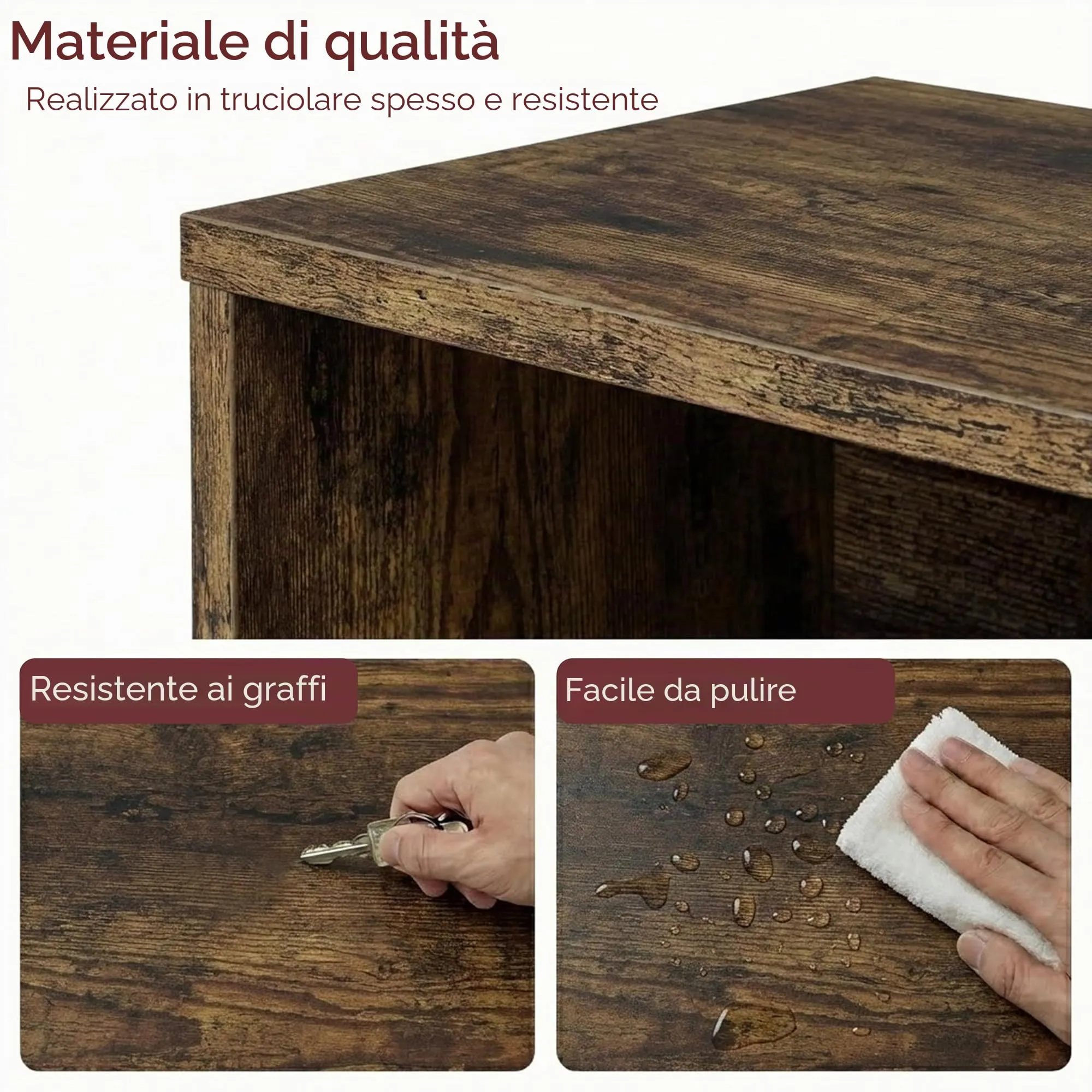 Vida Designs Oxford - Libreria a 5 ripiani, a forma di cubo, in legno scuro, per ufficio, soggiorno - immagine 6