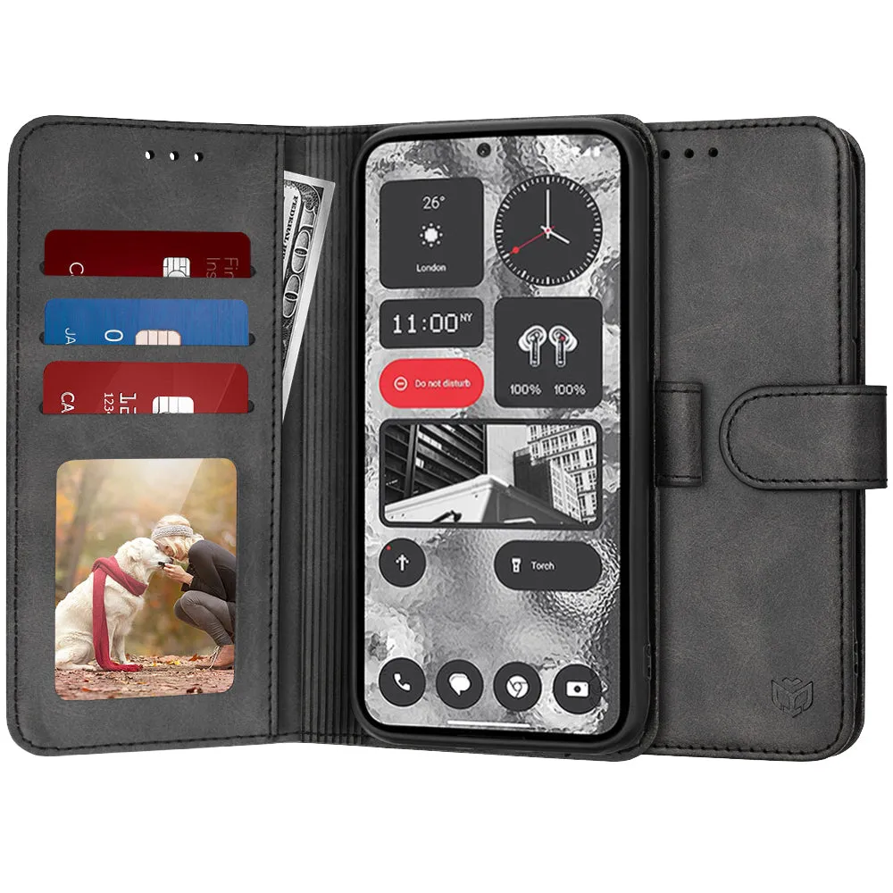 Custodia per Nothing Phone (2), Techsuit, Diary Book, Nera - immagine 1