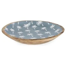 Centro tavola Legno (38x6,5cm) Palme KERAN Azzurro 0551021 - immagine 1