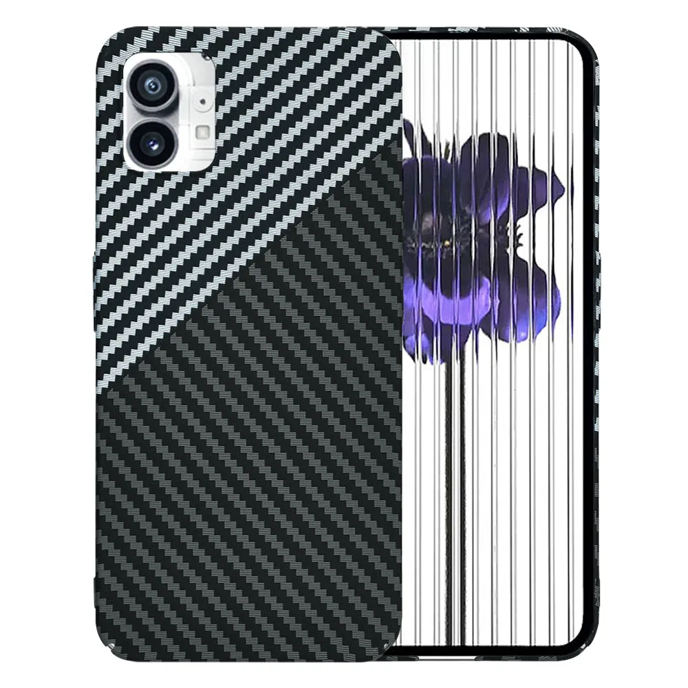 Custodia per Nothing Phone (1), Techsuit, Carbonite FiberShell, Nero Grigio - immagine 1
