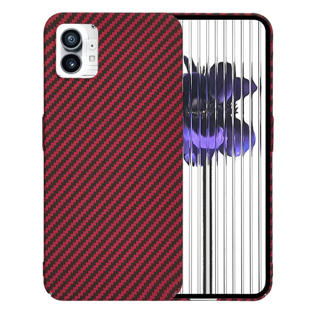 Custodia per Nothing Phone (1), Techsuit, Carbonite FiberShell, Rossa - immagine 1
