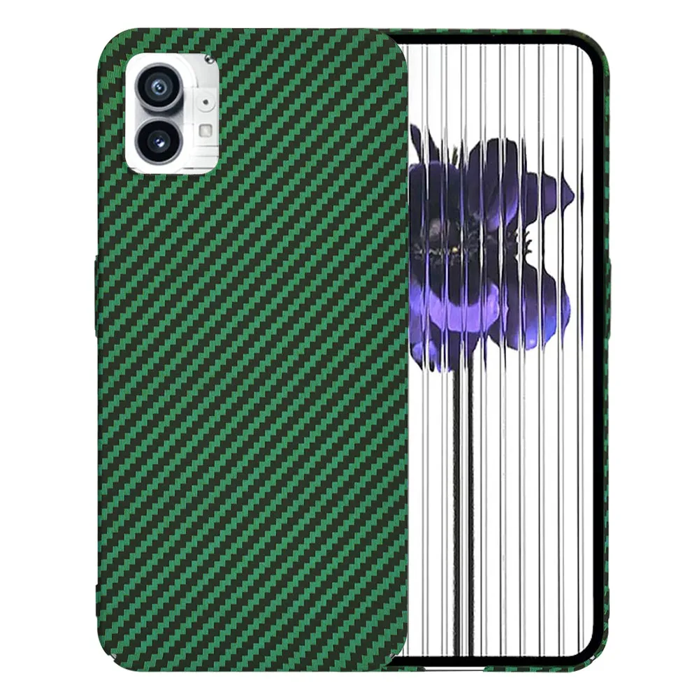 Custodia per Nothing Phone (1), Techsuit, Carbonite FiberShell, Verde - immagine 1