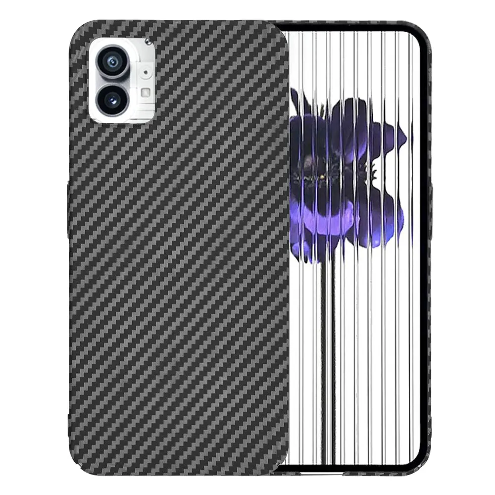 Custodia per Nothing Phone (1), Techsuit, Carbonite FiberShell, Nera - immagine 1