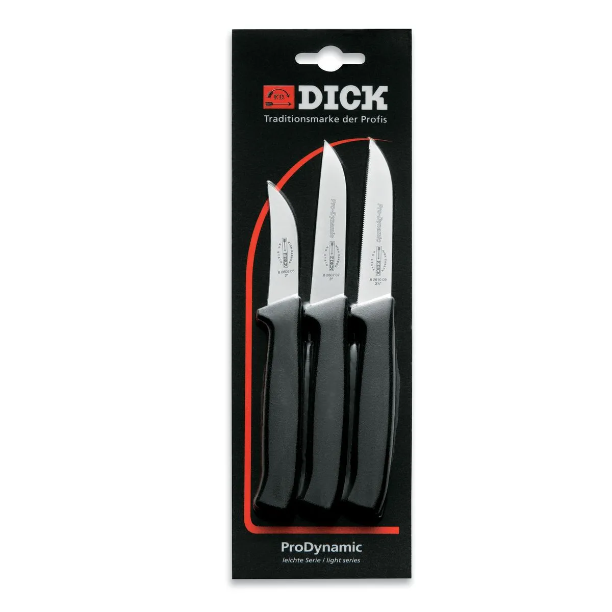 F. Dick Set spelucchini ProDynamic 3 pezzi; argento/nero - immagine 1