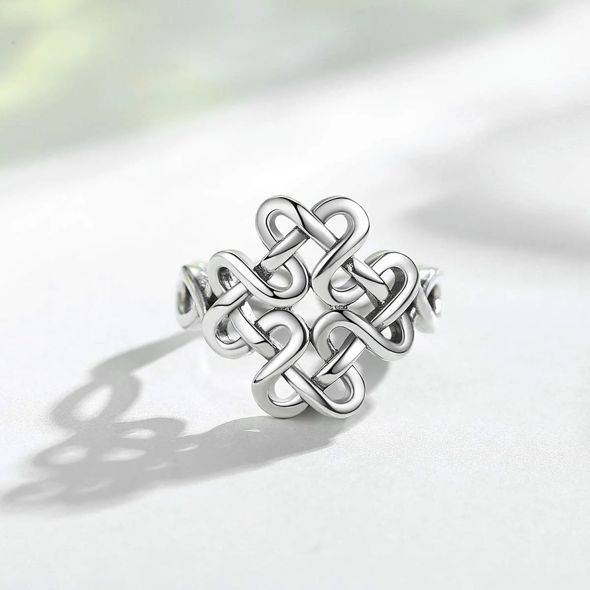 AEONSLOVE Anello Nodo Celtico Rétro, Anello Regolabile in Argento Sterling 925, Idea Regalo per Donna Ragazze - immagine 2