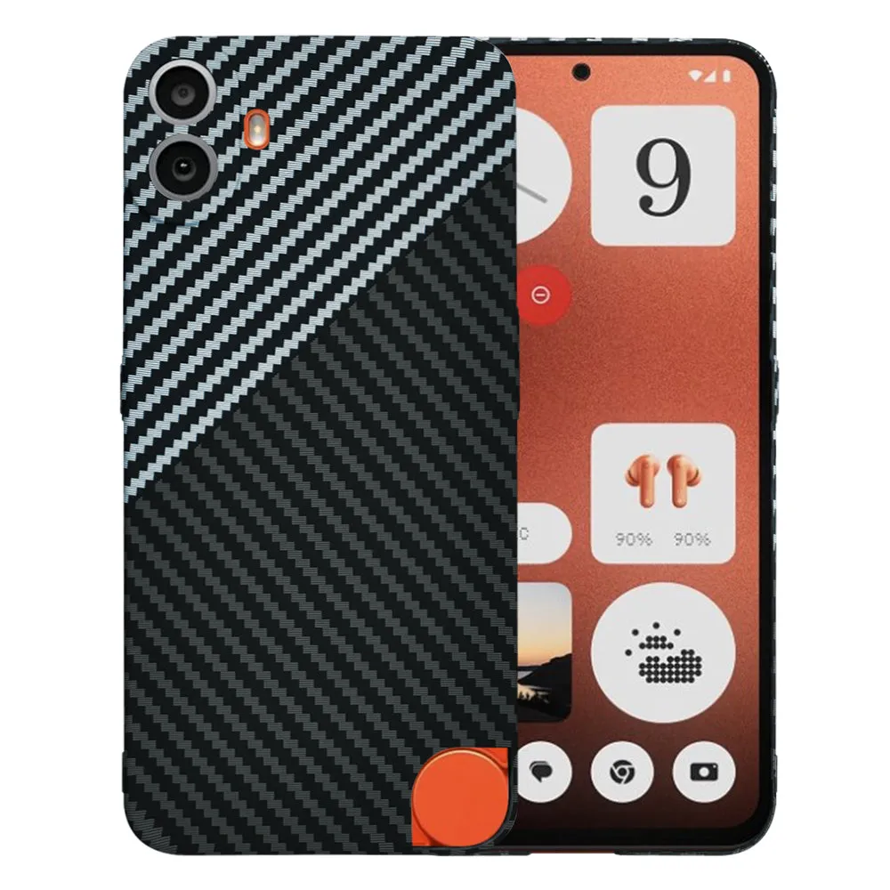 Custodia per Nothing CMF Phone 1, Techsuit, Carbonite FiberShell, Nero Grigio - immagine 1