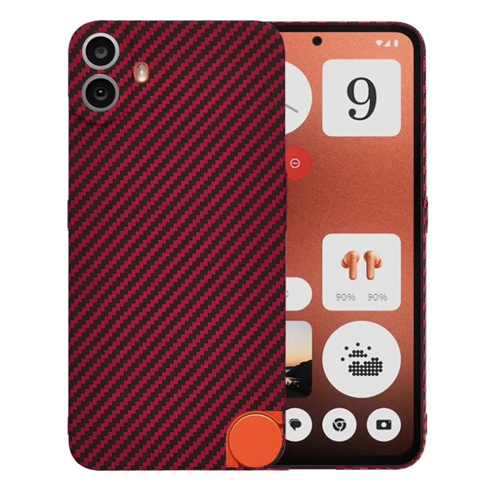 Custodia per Nothing CMF Phone 1, Techsuit, Carbonite FiberShell, Rossa - immagine 1