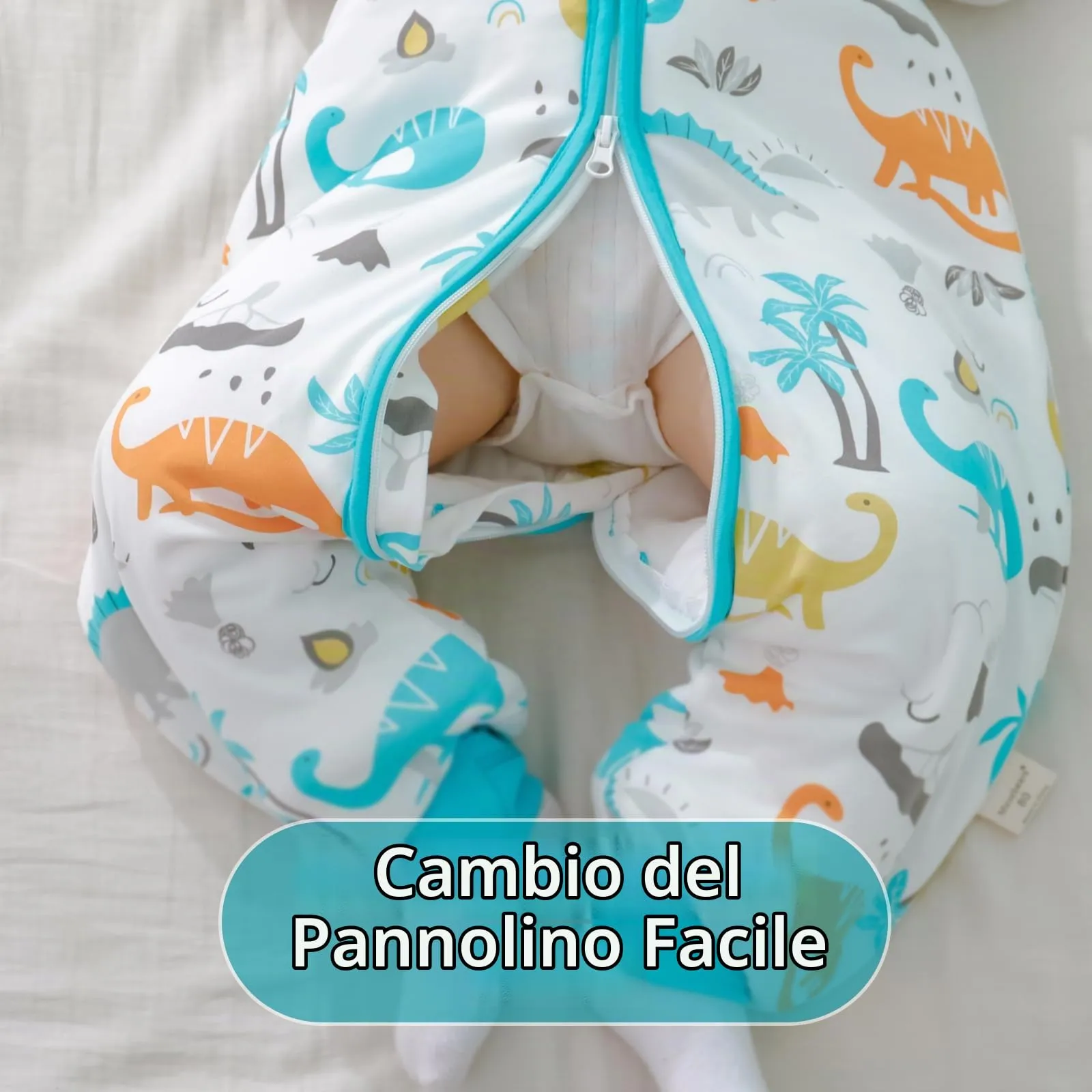 Mosebears Sacco Nanna con Piedini Invernale 2,5 Tog 3-4 Anni Tutto l'anno Sacco Nanna in Cotone Traspirante per Neonati e Bambini - immagine 9