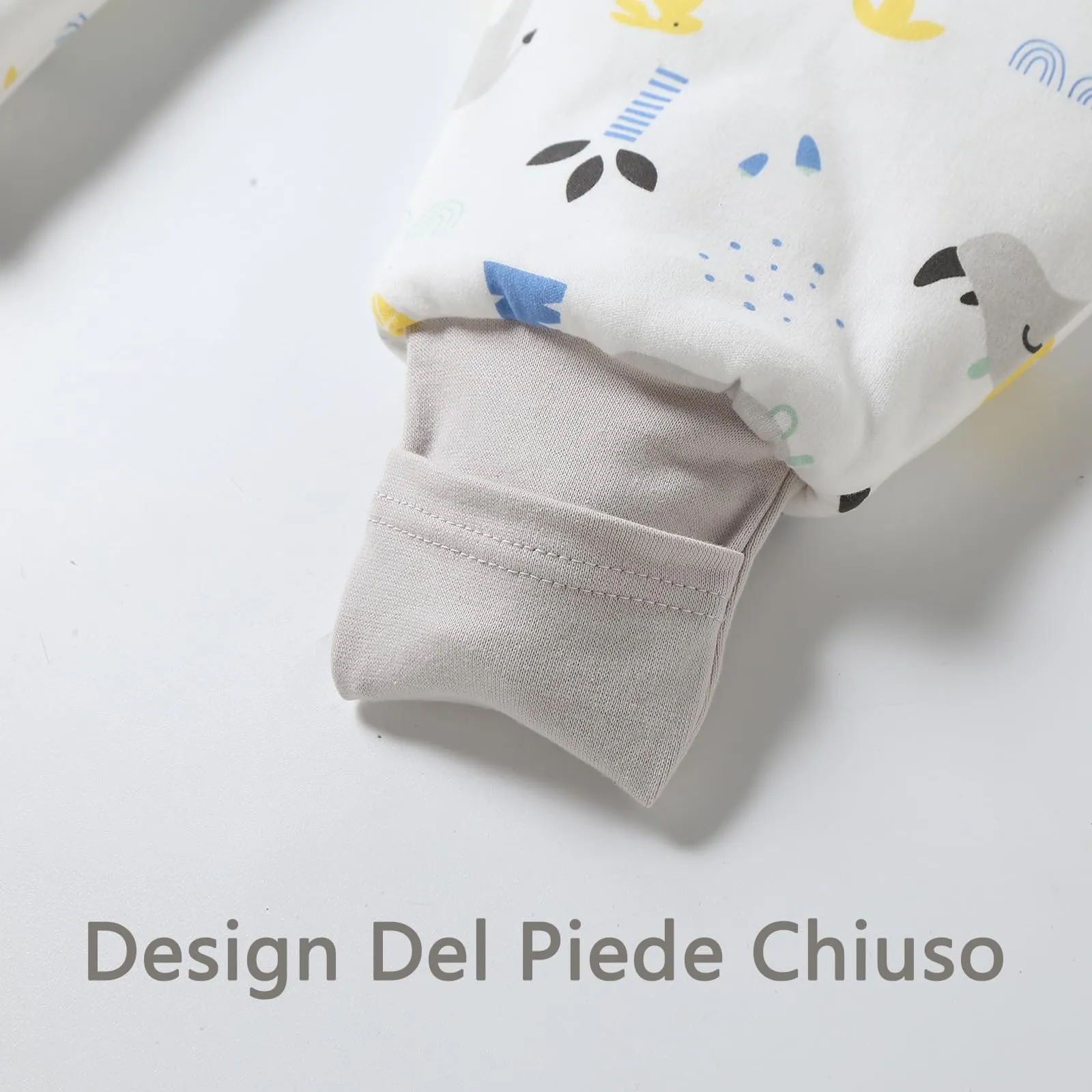 Mosebears Sacco Nanna con Piedini Invernale 2,5 Tog 3-4 Anni Tutto l'anno Sacco Nanna in Cotone Traspirante per Neonati e Bambini - immagine 5