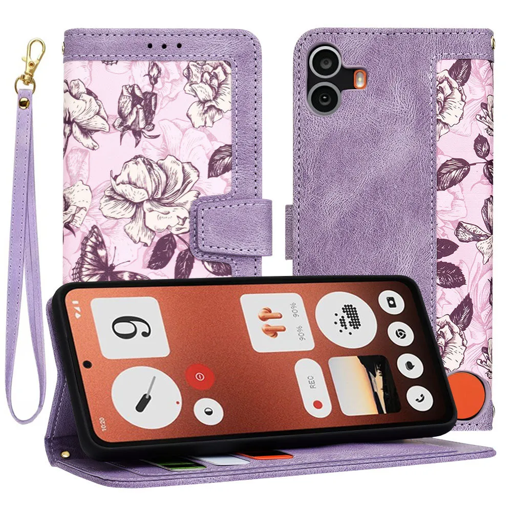 Custodia per Nothing CMF Phone 1, Techsuit, FlipCraft, Viola - immagine 1