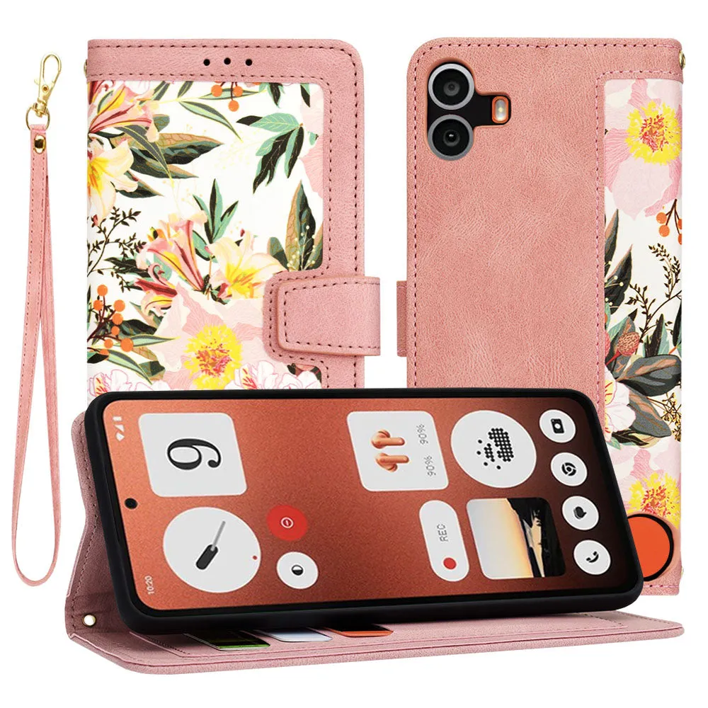 Custodia per Nothing CMF Phone 1, Techsuit, FlipCraft, Rosa - immagine 1