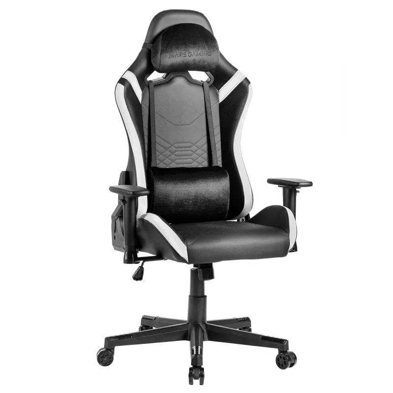 Sedia da gaming Mars Gaming MGC-Pro in pelle PU bianca - immagine 1