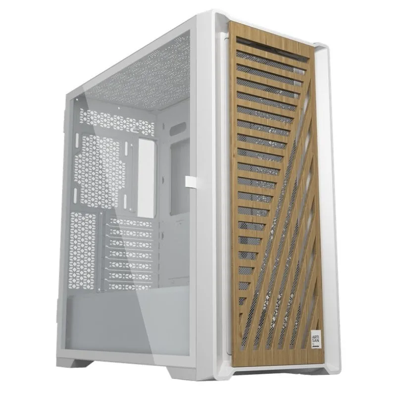 Custodia Phoenix Artisan Noble ATX in vetro temperato USB-C legno/bianco - immagine 1