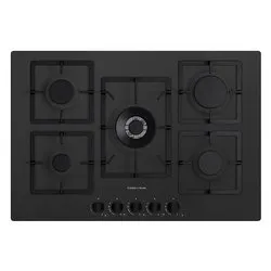 Piano cottura gas 5 zone FLAT75 26 Black (75cm) - immagine 1