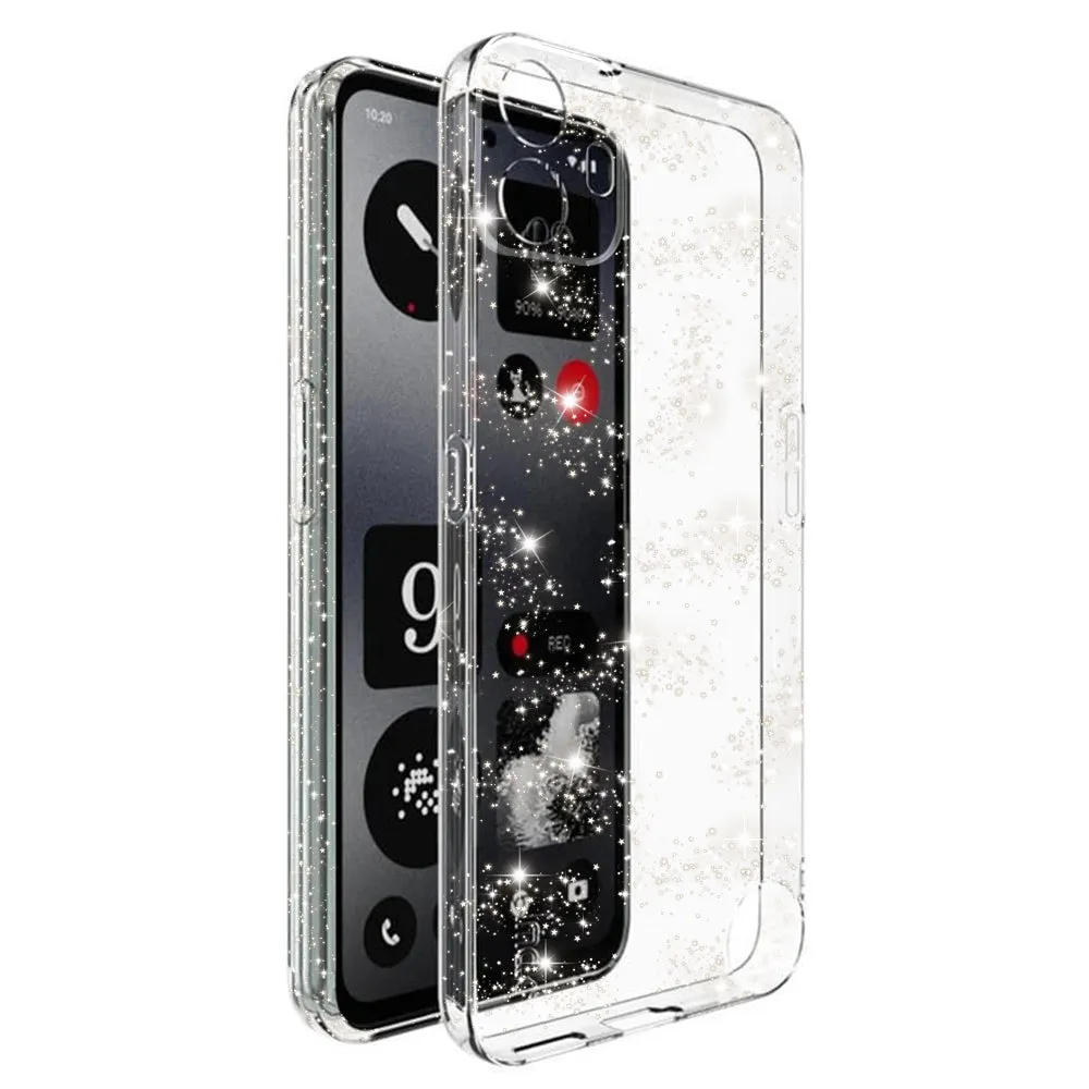 Custodia per Nothing CMF Phone 1, Techsuit, SparkleSkin, Trasparente - immagine 1