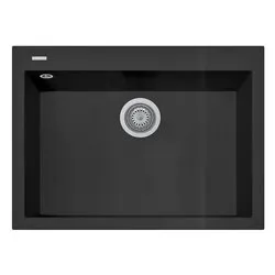 Lavello 1 vasca (69x65cm) CUBE Nero Matt Opaco ON691026 - immagine 1