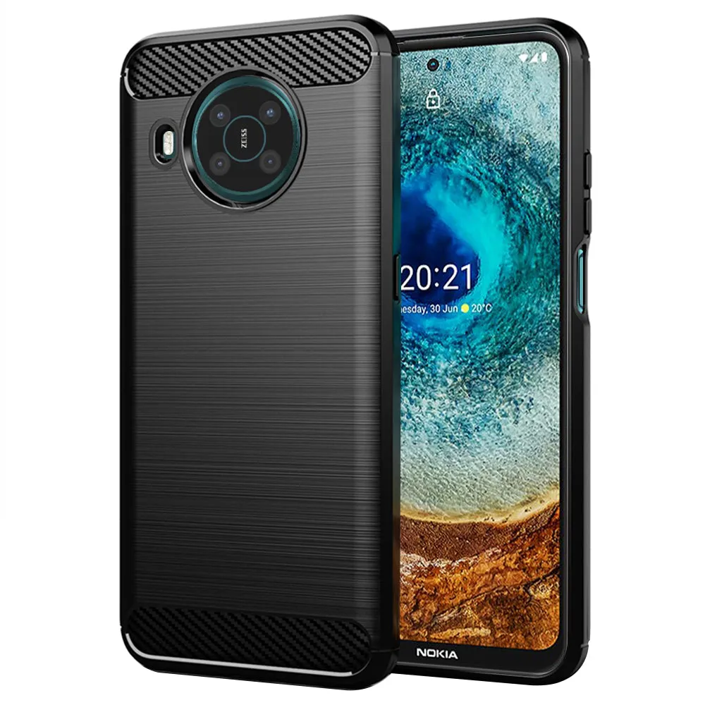 Custodia per Nokia X10 / X20, Techsuit, Carbonio, Nera - immagine 1