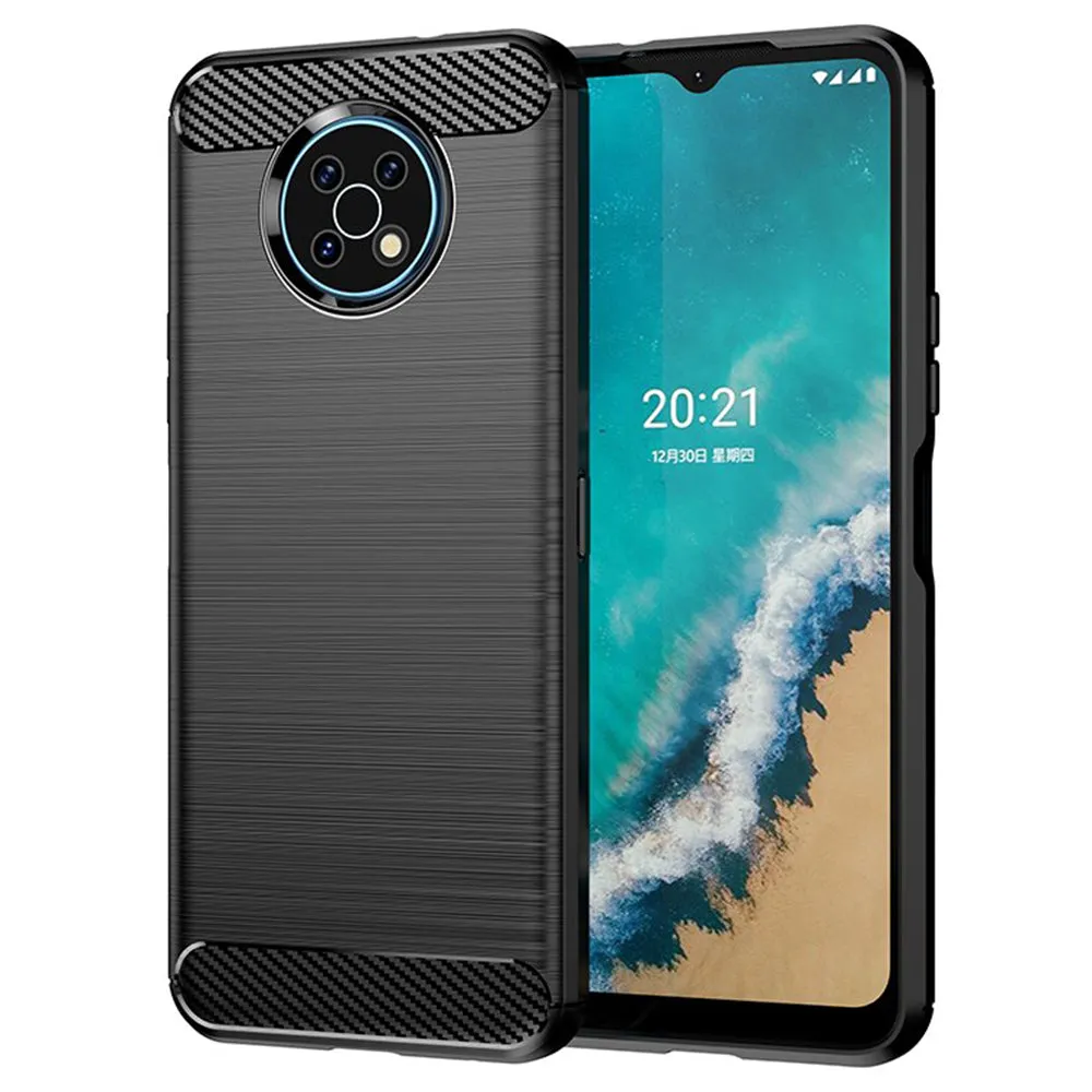 Custodia per Nokia G50, Techsuit, Carbonio, Nera - immagine 1