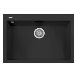 Lavello 1 vasca (76x50,5cm) CUBE Nero Matt Opaco ON761026 - immagine 1