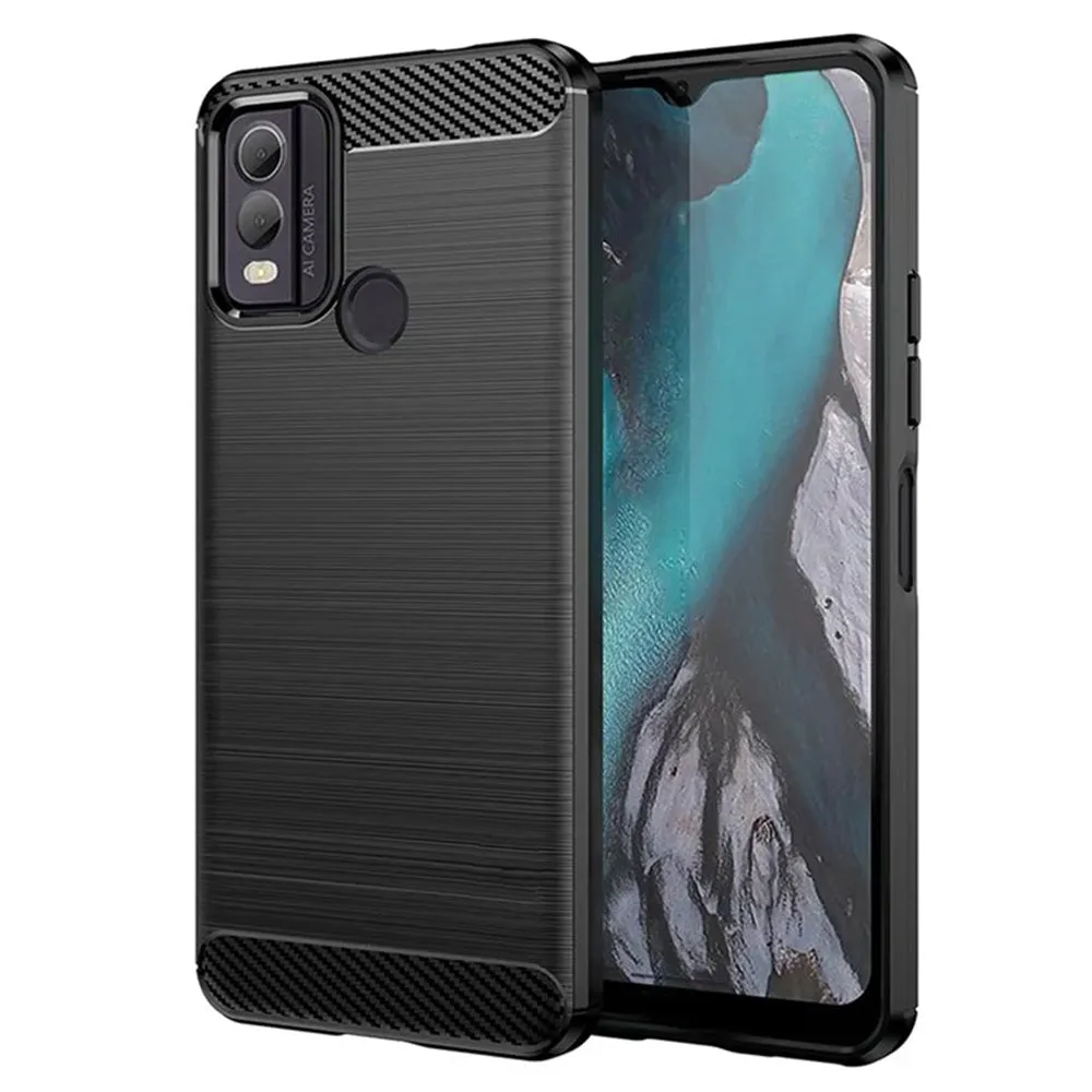 Custodia per Nokia C22, Techsuit, Carbonio, Nera - immagine 1