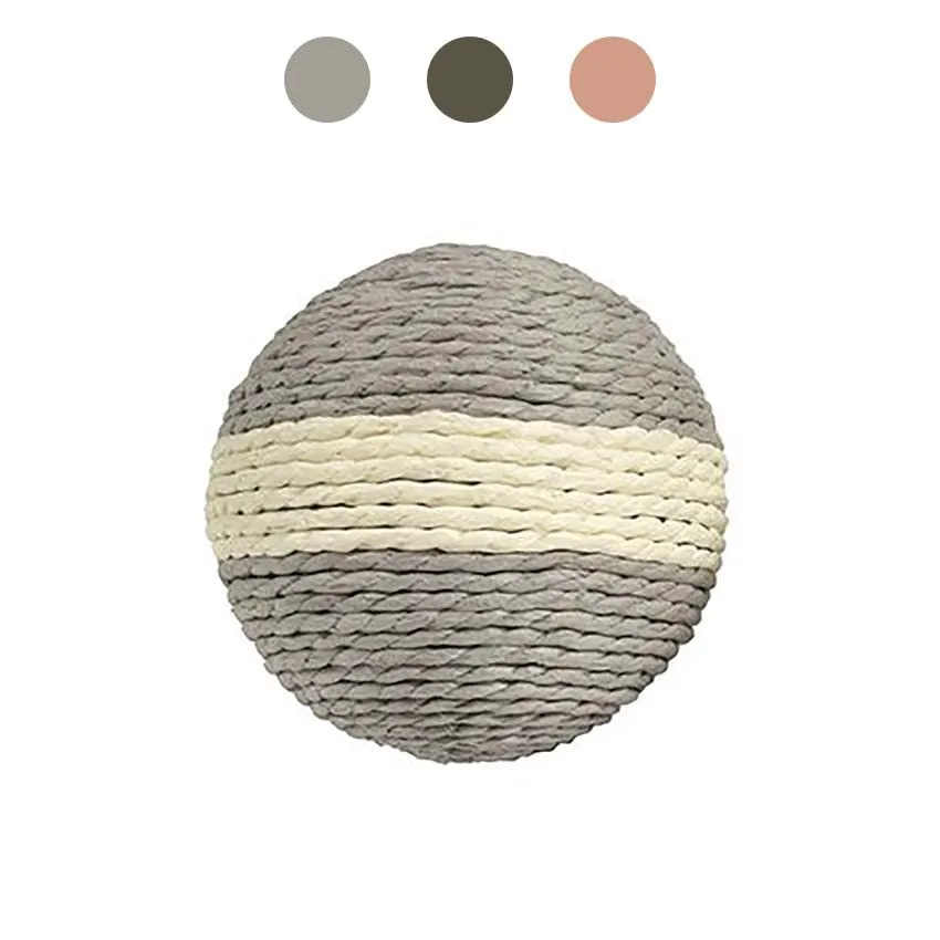 Bobby Boule - Palla per gatto tiragraffi, Gioco per gatto in corda riciclata, Rosa, 10 CM - immagine 2