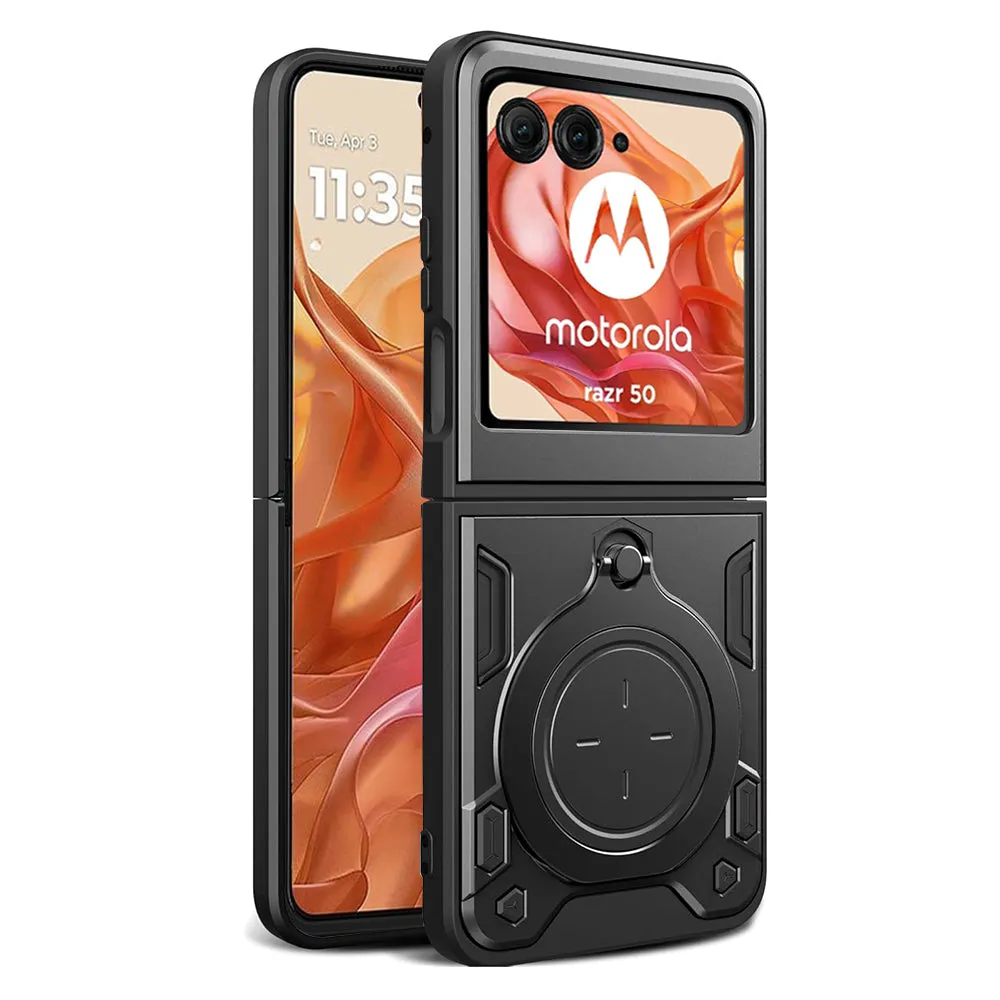 Custodia per Motorola Razr 60 / Razr 50, Techsuit, CamGuard Pro, Nera - immagine 1