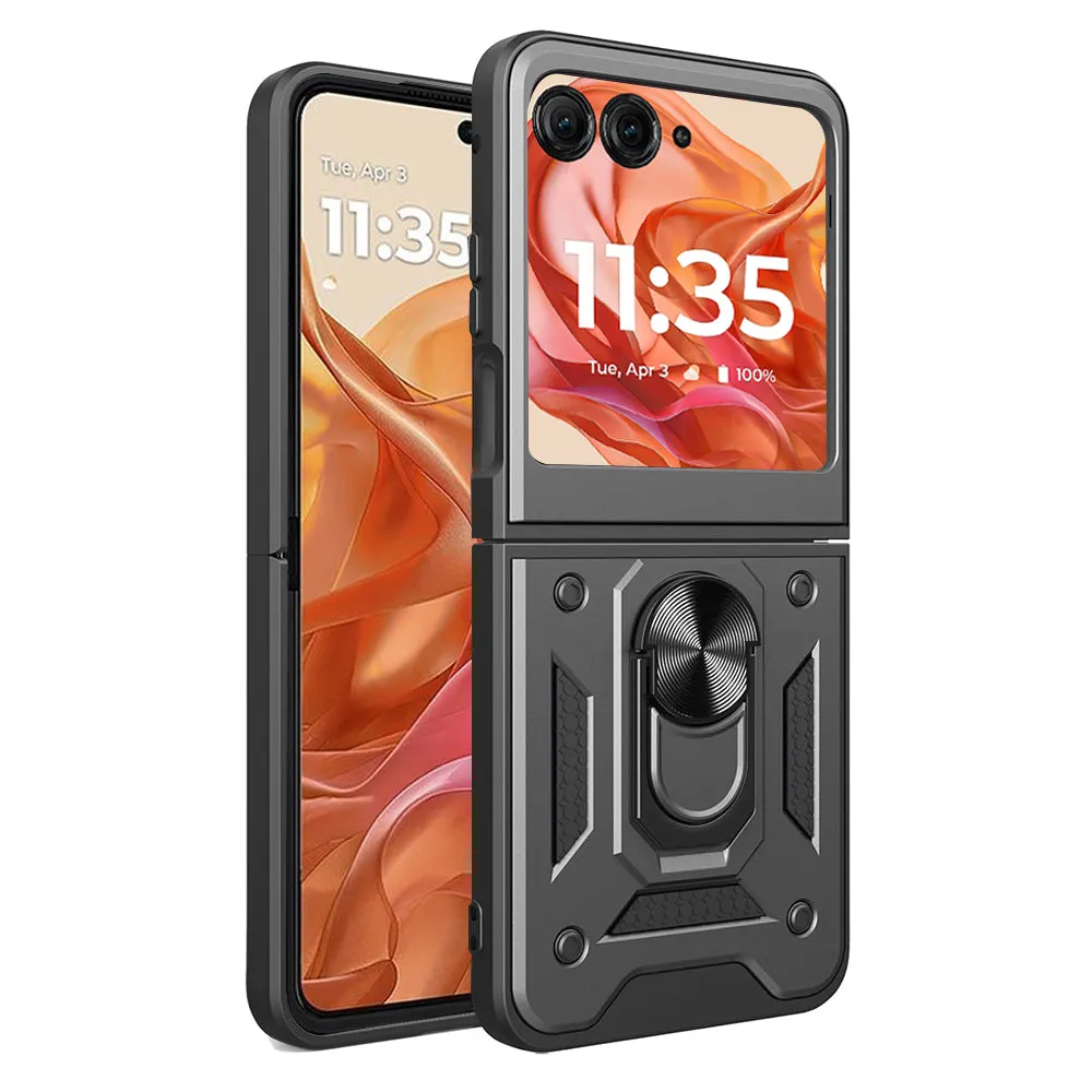 Custodia per Motorola Razr 60 / Razr 50, Techsuit, CamShield, Nera - immagine 1