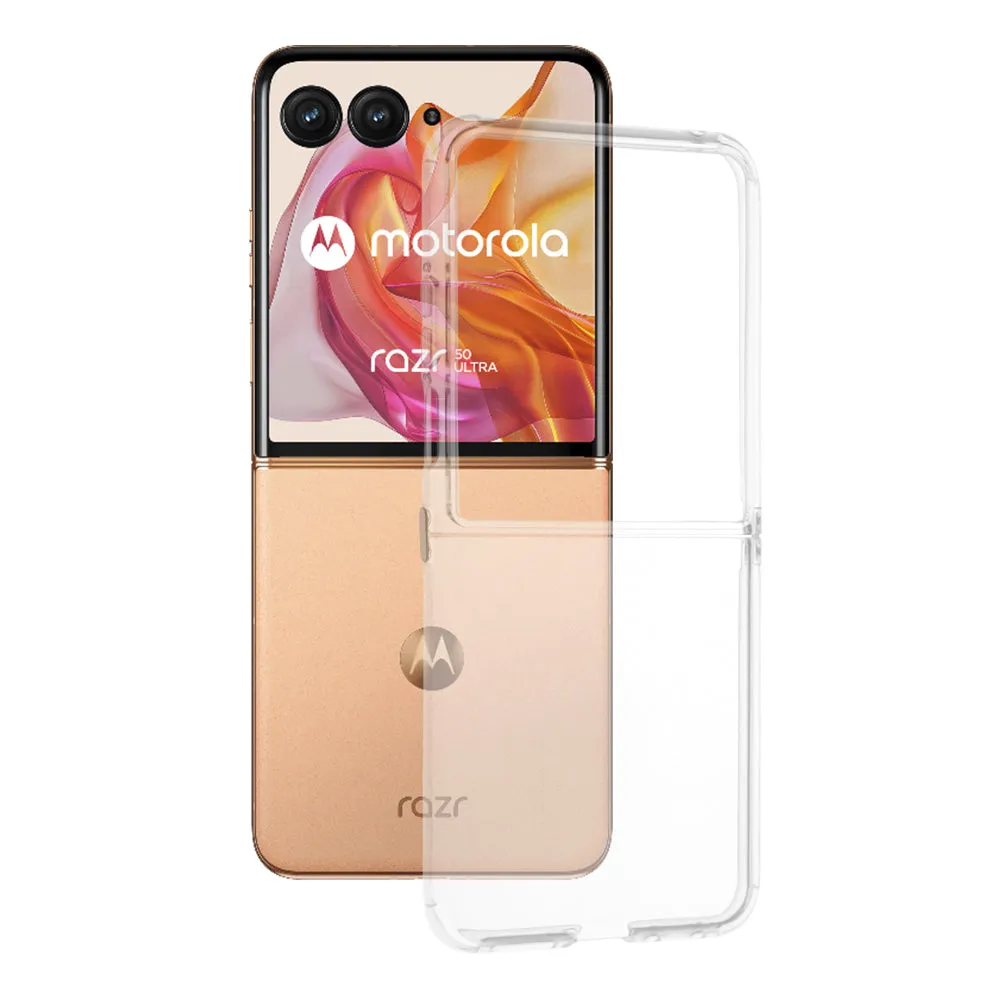 Custodia per Motorola Razr 50 Ultra, Techsuit, Chiara, Trasparente - immagine 1