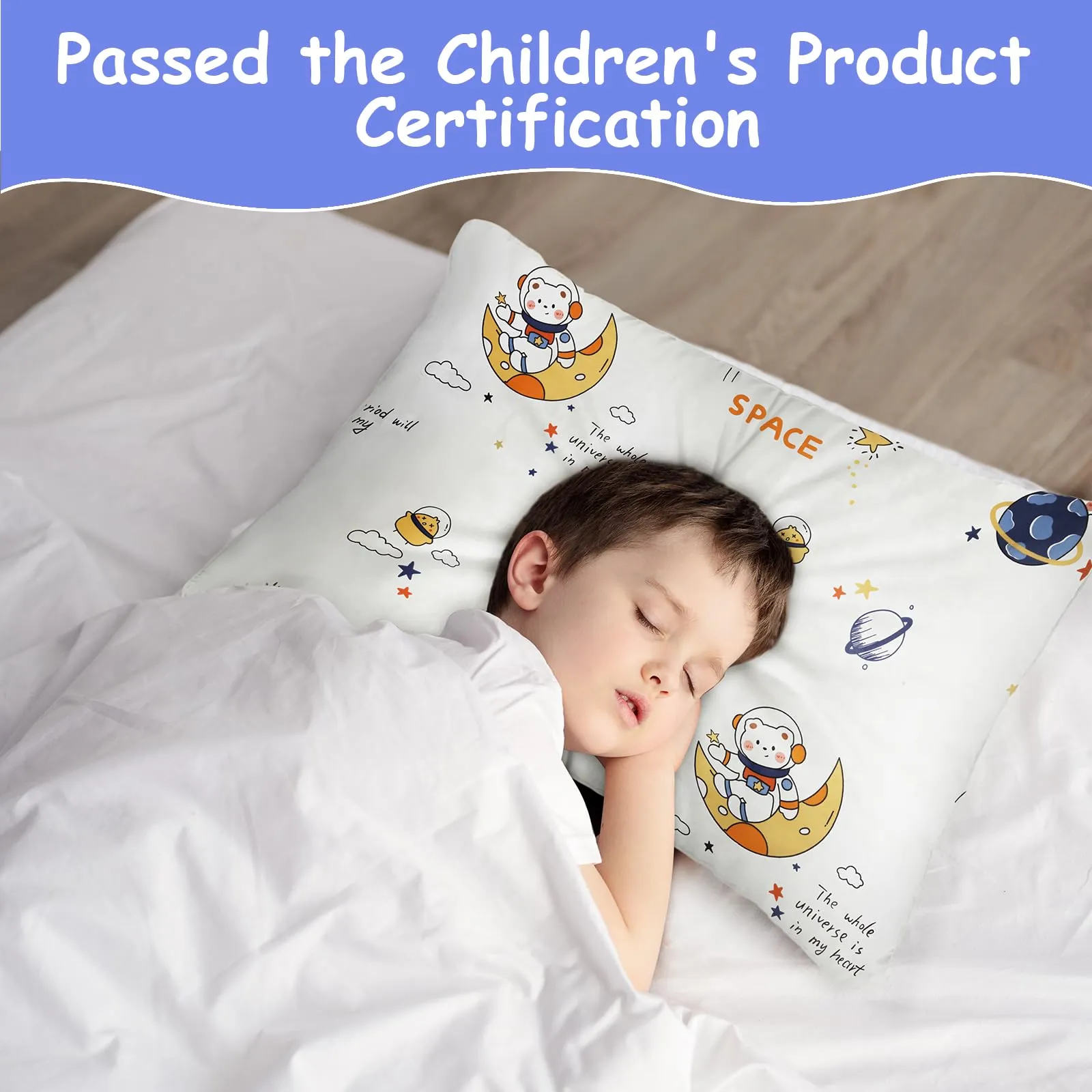 Vicloon Federa per Cuscini per Bambini, 2 Pezzi 40X60 cm Fodera per Cuscino, Federa Decorativa per Cuscino Federa Cuscino in Doppia Garza, Federa per Cuscino da Viaggio, Motivo di Terra Errante - immagine 7