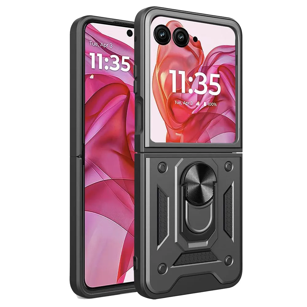 Custodia per Motorola Razr 50 Ultra, Techsuit, CamShield, Nera - immagine 1