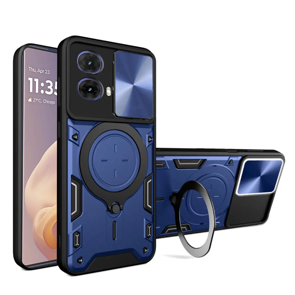 Custodia per Motorola Moto G85, Techsuit, CamGuard Pro, Blu - immagine 1