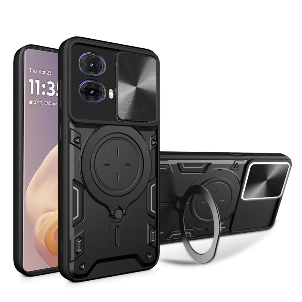 Custodia per Motorola Moto G85, Techsuit, CamGuard Pro, Nera - immagine 1
