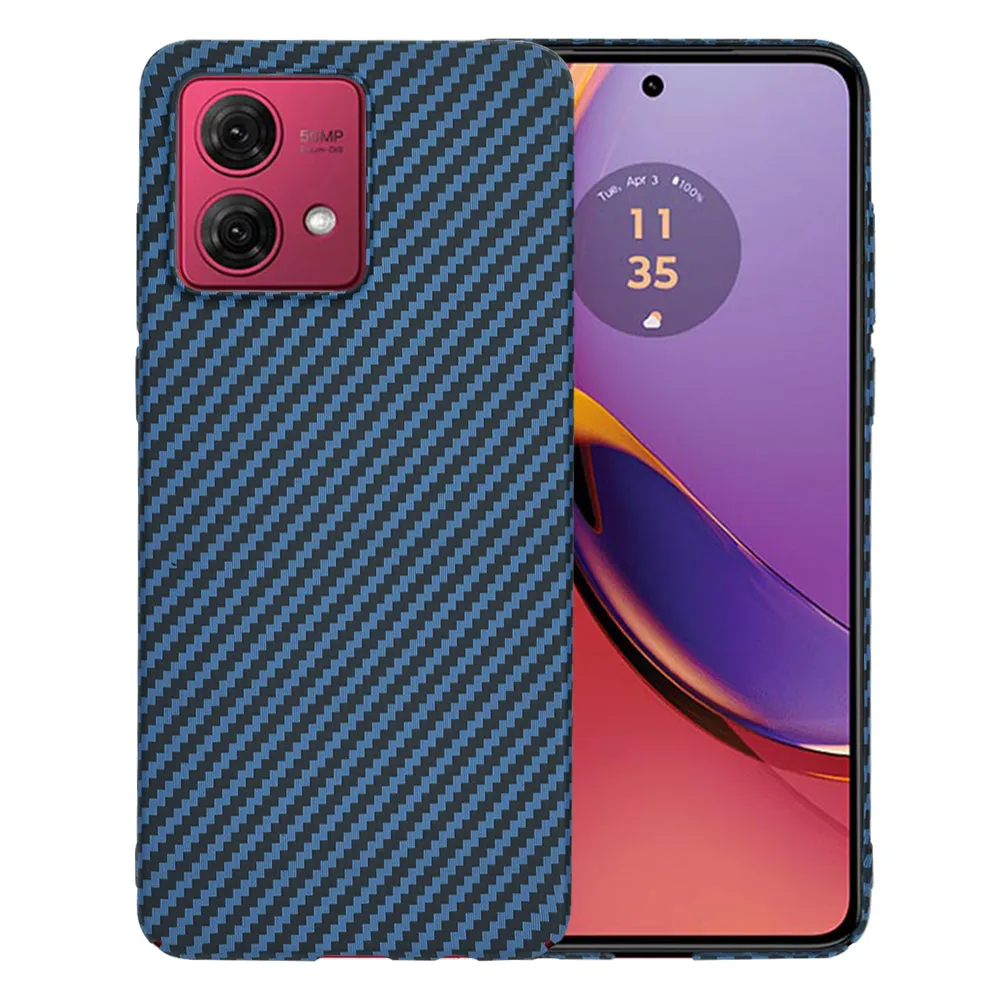 Custodia per Motorola Moto G84, Techsuit, Carbonite FiberShell, Turchese - immagine 1