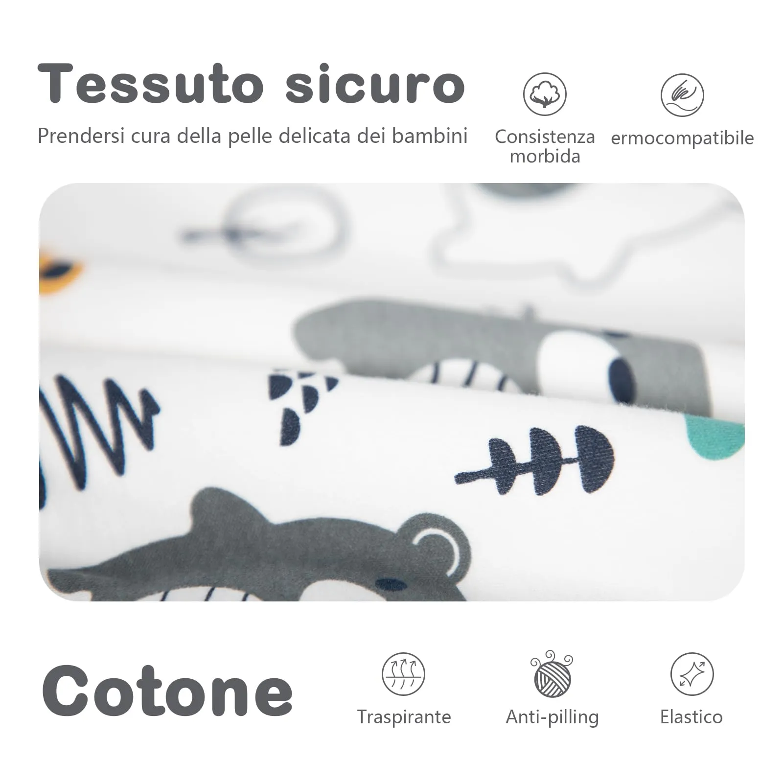 Mosebears Sacco Nanna con Piedini Invernale 2,5 Tog 18-36 Mesi Tutto l'anno Sacco Nanna in Cotone Traspirante per Neonati e Bambini - immagine 7