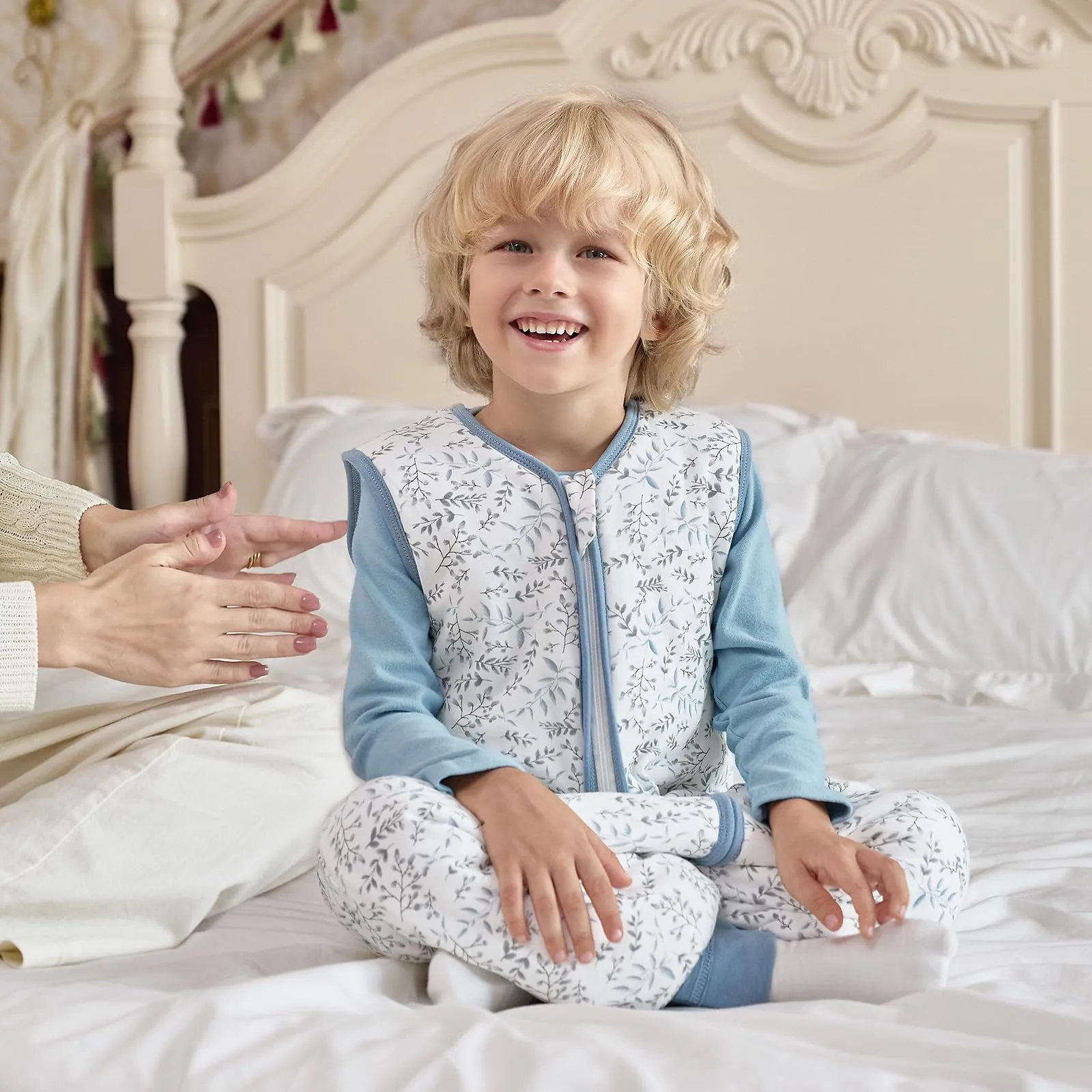 Mosebears Sacco Nanna con Piedini Invernale 2,5 Tog 6-18 Mesi Tutto l'anno Sacco Nanna in Cotone Traspirante per Neonati e Bambini - immagine 2