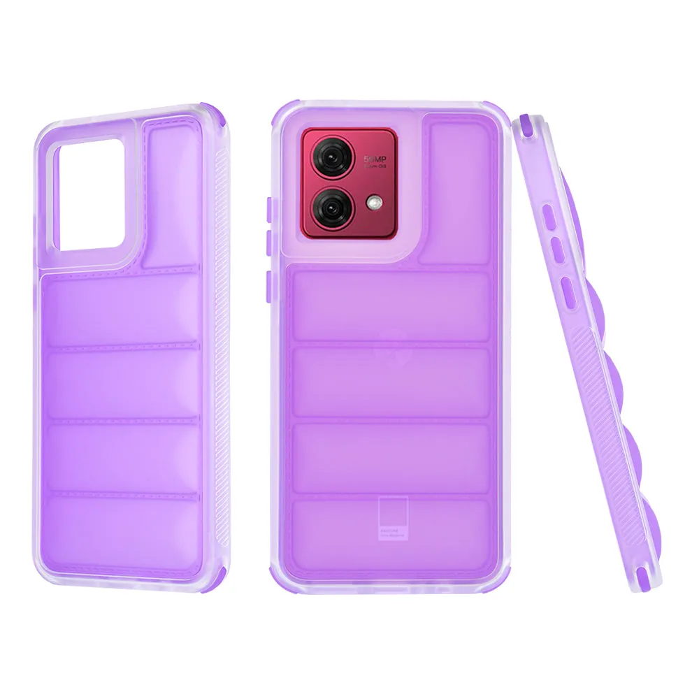 Custodia per Motorola Moto G84, Techsuit, Wave Shield, Viola - immagine 1