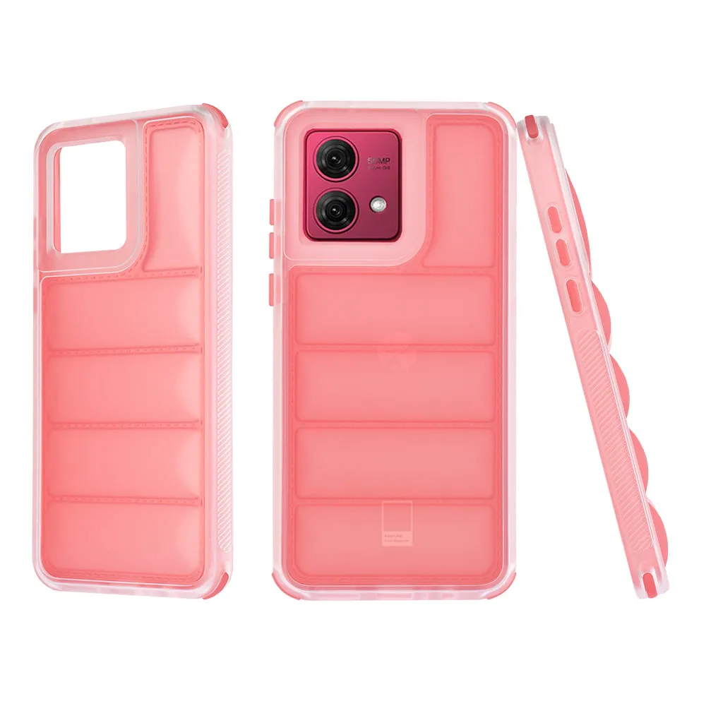 Custodia per Motorola Moto G84, Techsuit, Wave Shield, Rossa - immagine 1