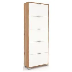 QUADRANTE 30 Paia Scarpiera Rovere cadiz e Bianco neve - immagine 1