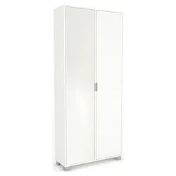 QUADRANTE 7418 Armadio 2 Ante battenti Bianco neve e Specchio (85cm) - immagine 1