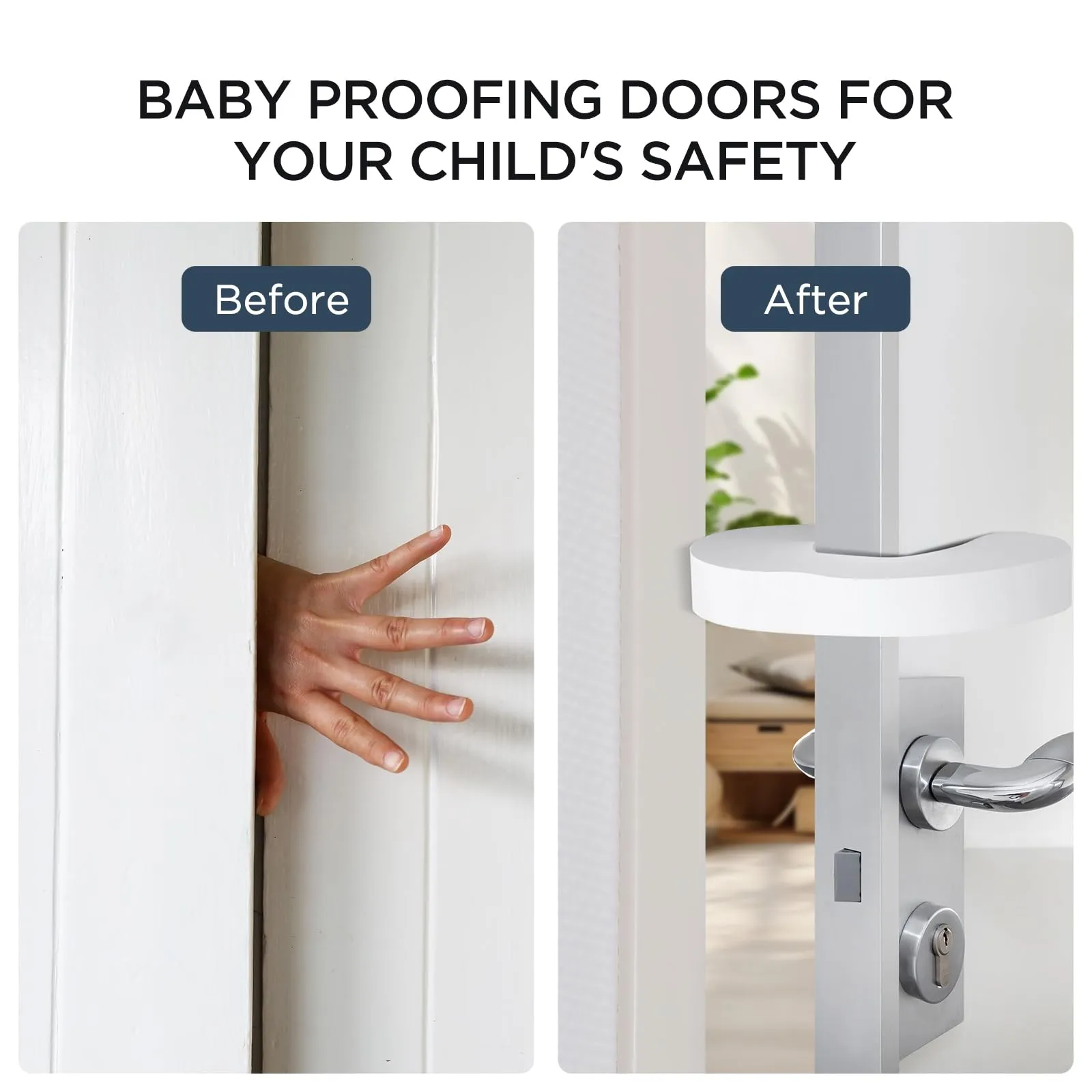 Romon Fermaporta Bambini, 8 Pezzi Sicurezza Schiuma Di Protezione per le Dita Fermaporta Bambini Sicurezza per Bambini Fermaporta per Bambini Paraspigoli di Protezione Salva Dita Salvadita per Porte - immagine 4